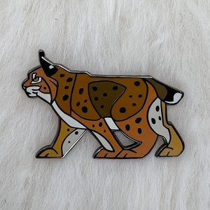 Bobcat Hard Enamel Pin | Bobcat Pin | Animal Pin | Art Deco