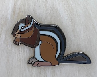 Chipmunk Hard Enamel Pin | Chipmunk Pin | Animal Pin | Art Deco