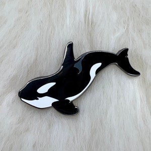 Orca Hard Enamel Pin | Killer Whale Pin | Whale Pin | Ocean Art | Art Deco