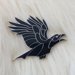 Crow Enamel Pin | Crow Pin | Bird Pin