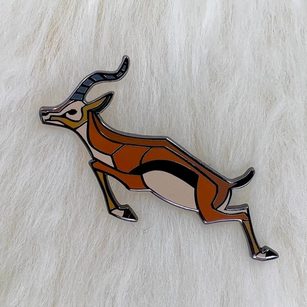 Thompson's Gazelle Hard Enamel Pin | Gazelle Pin | Animal Pin | Art Deco