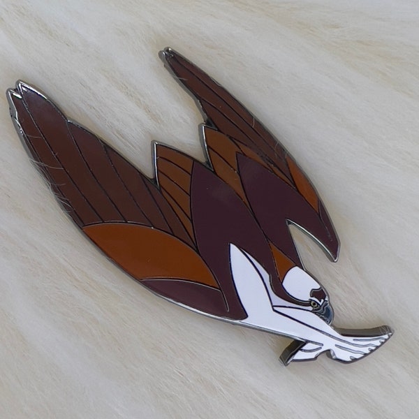 Osprey Hard Enamel Pin | Osprey Pin | Bird Pin | Art Deco