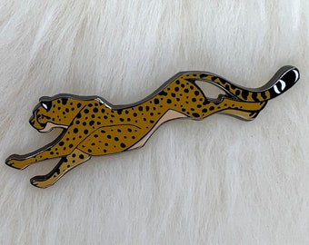 Cheetah Hard Enamel Pin | Cheetah Pin | Animal Pin | Art Deco
