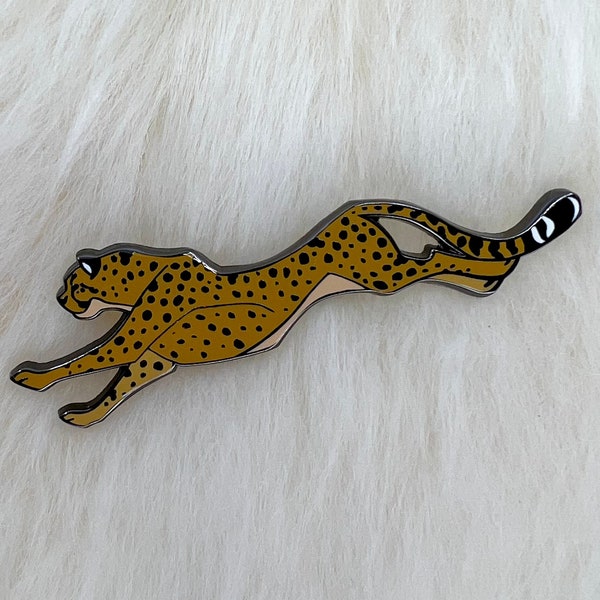 Cheetah Hard Enamel Pin | Cheetah Pin | Animal Pin | Art Deco