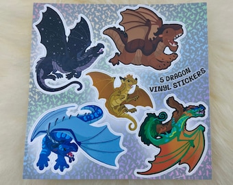 Wings of Fire Sticker Sheet: Waterproof Dragon Stickers