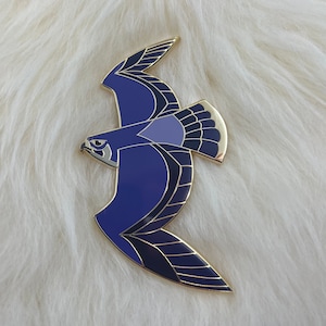 Peregrine Falcon Hard Enamel Pin | Falcon Pin | Art Deco | Bird Pin