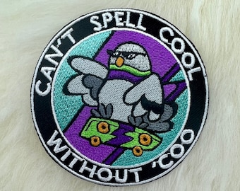 Can’t Spell Cool Without Coo’ Patch | Pigeon Patch | Bird Patch | FREE SHIPPING