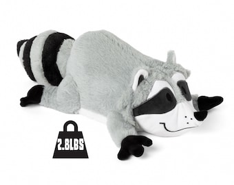 Peluche de mapache con peso: animal de peluche sensorial de 2.8 libras