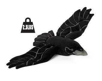 Weighted Raven Plush | 2.3 lb | Weighted Stuffed Animal | FREE SHIPPING