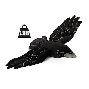 Peluche corvo appesantito / 3 libbre / Animale di peluche appesantito / SPEDIZIONE GRATUITA