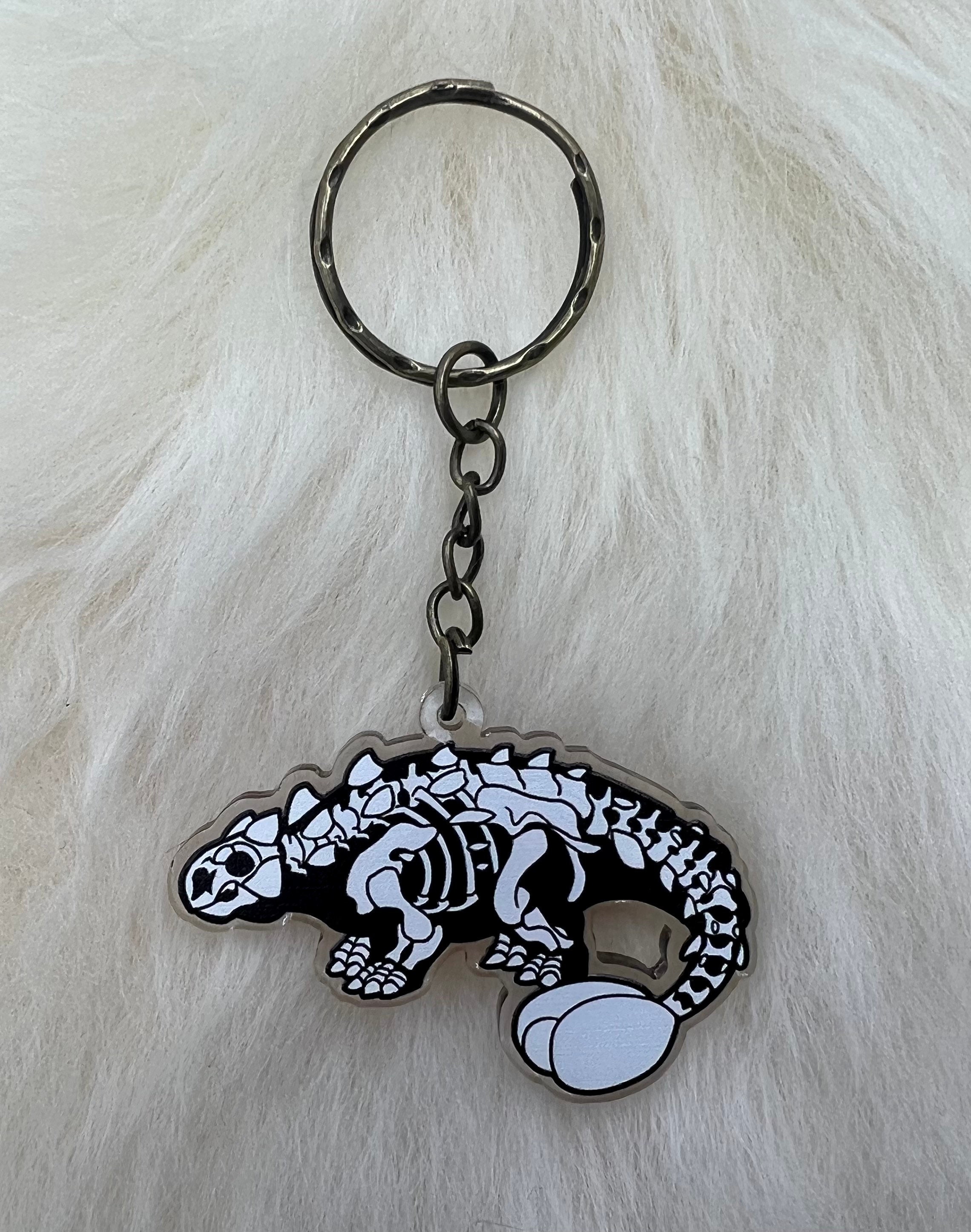 Ankylosaurus Keychain Dinosaur Keychain Fossil Keychain Etsy