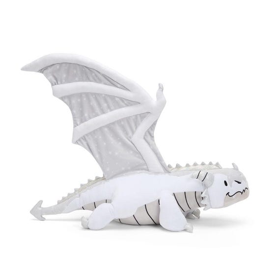 Weighted White Dragon Plush Anxiety Relief Stuffed Animal Therapy