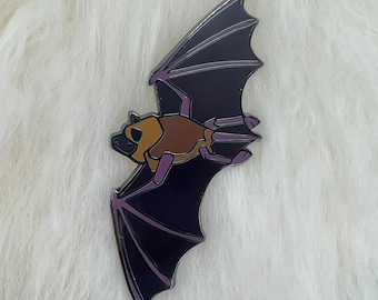 Little Brown Bat Enamel Pin | Bat Pin | Art Deco