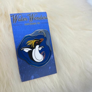 Rockhopper Penguin Hard Enamel Pin Penguin Pin Bird Pin Animal Pin image 2