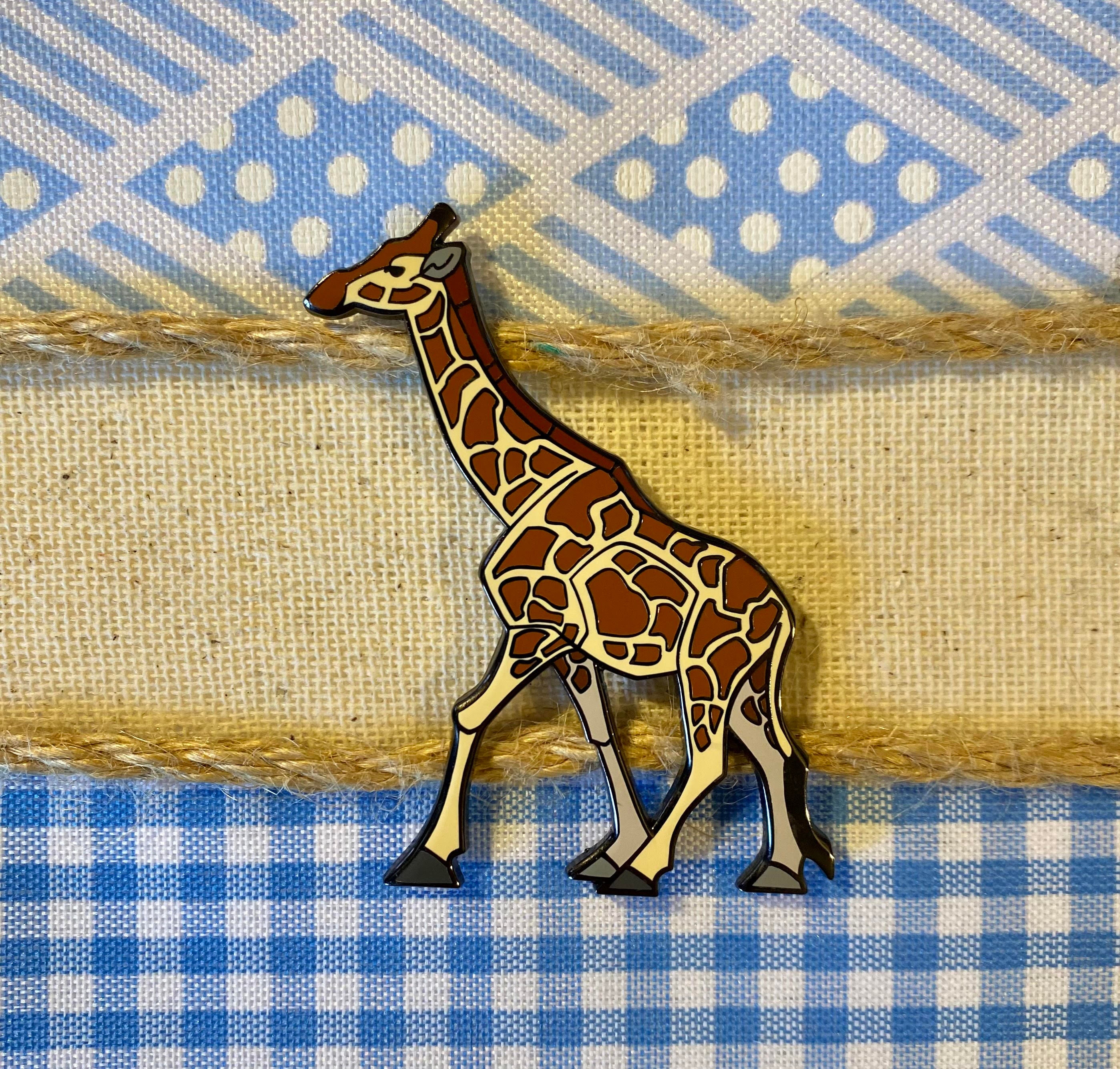 Giraffe Hard Enamel Pin Giraffe Pin Animal Pin Art Deco Etsy