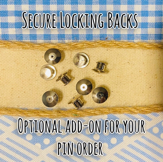Locking Pin Backs FREE SHIPPING as AddOn to Pin Purchase Etsy