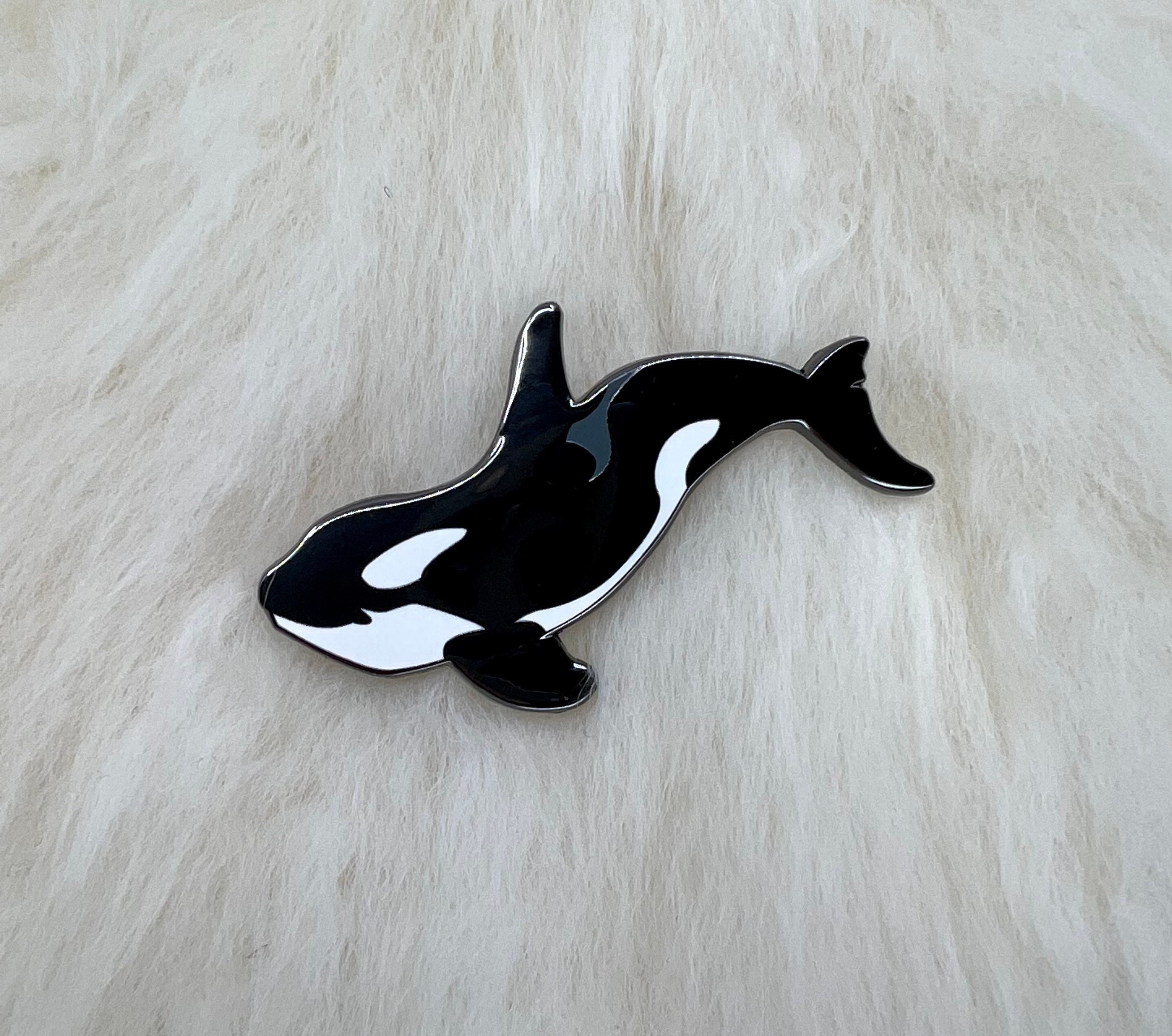 シャチ ハード エナメル ピン | シャチ ピン | クジラ ピン | 海洋