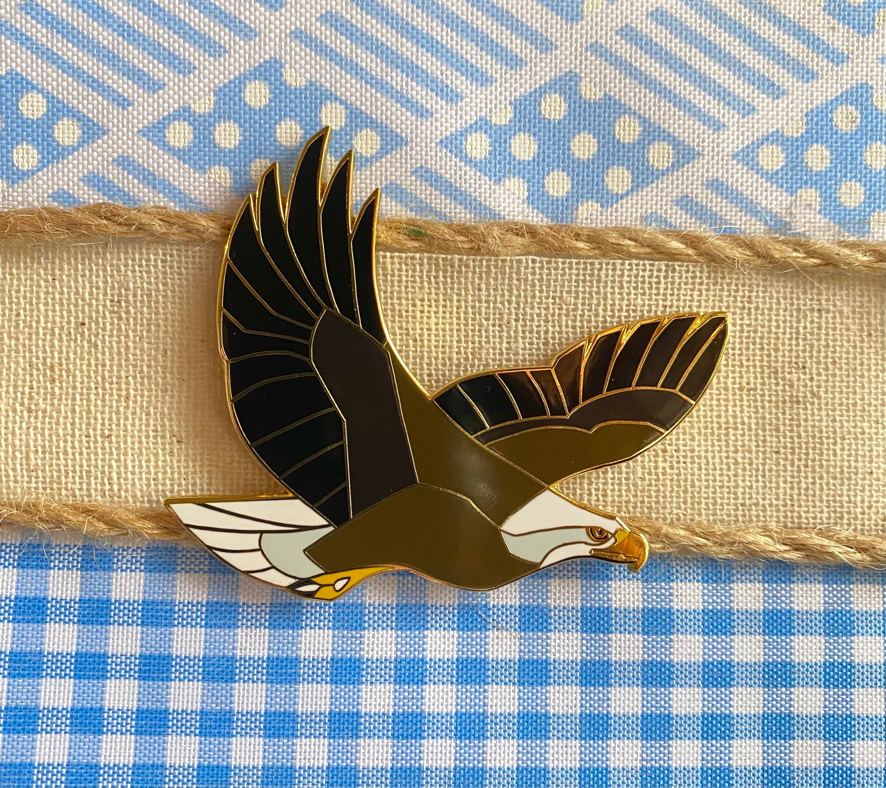 Bald Eagle Hard Enamel Pin / Eagle Pin / Pin de pájaro / Pin Etsy
