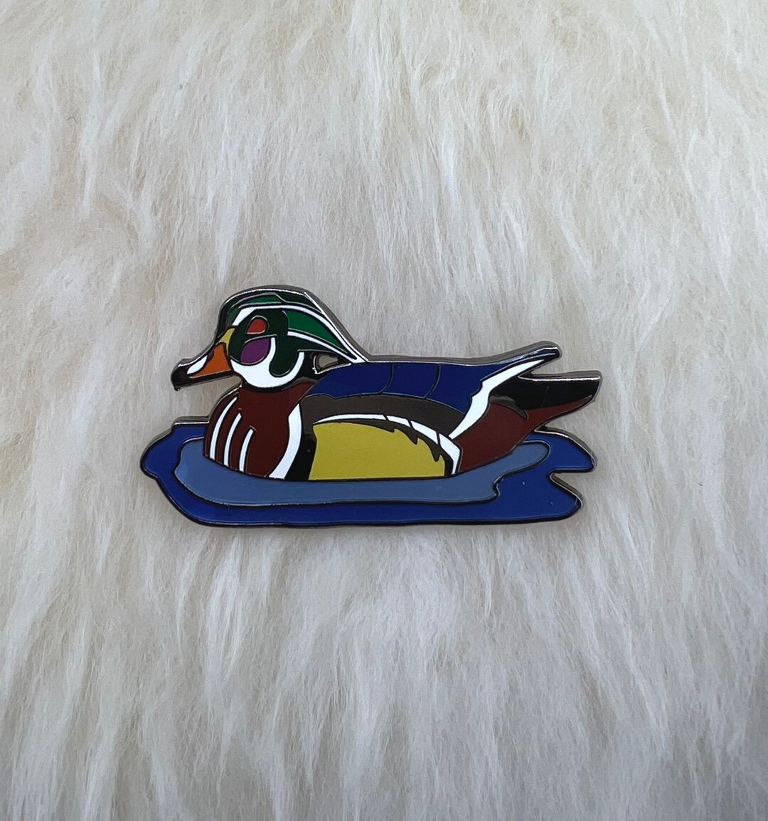 Wood Duck Hard Enamel Pin Duck Pin Bird Pin Animal Pin Etsy