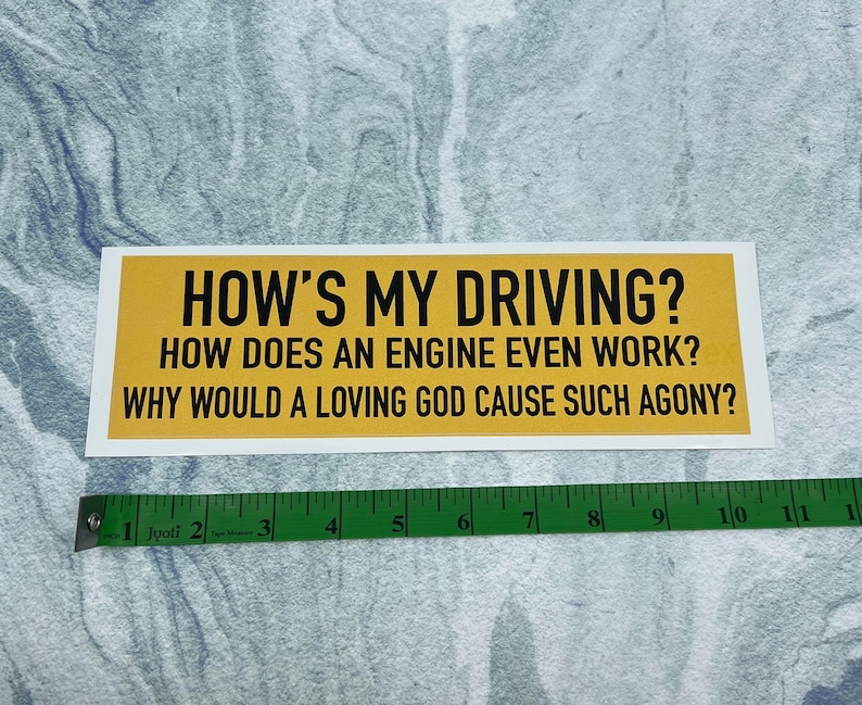 How's My Driving Vinyl Bumper Sticker Funny Bumper - Etsy