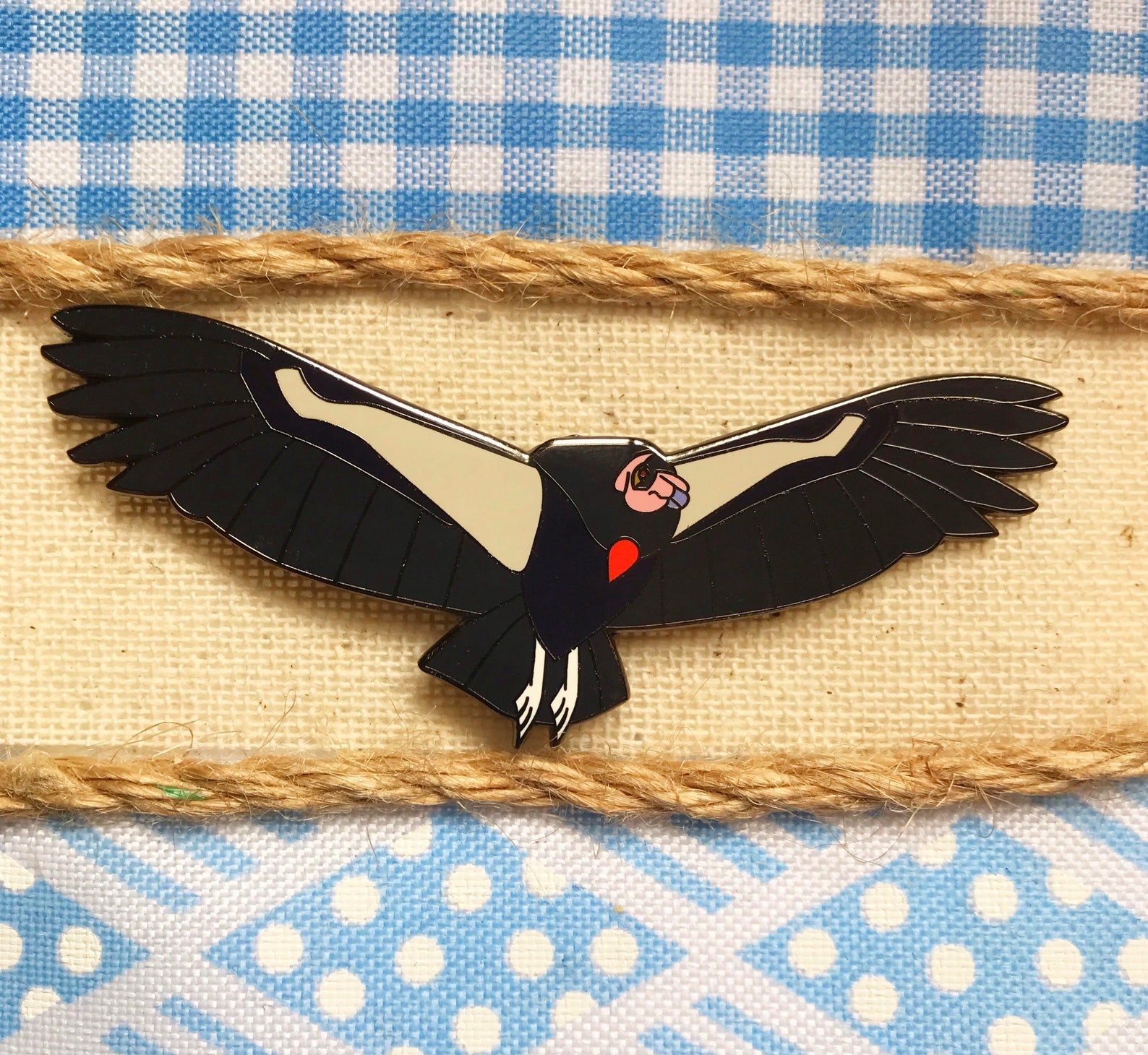 California Condor Hard Enamel Pin Condor Pin Bird Pin Etsy