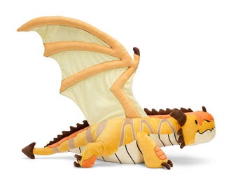 Weighted Yellow Dragon Plush - Anxiety Relief Stuffed Animal Toy Fantasy Comfort Gift for Stress Calming Sleep Aid