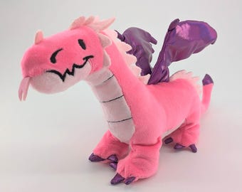 ヴェイドレキ ドラゴン ぬいぐるみ、アマランサス ピンク、重量感