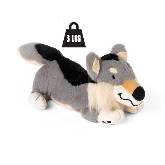 Peluche Lestée Géante 71cm Pour Enfant - Chien Noir Et Blanc 2,95kg