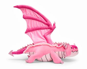 ヴェイドレキ ドラゴン ぬいぐるみ、アマランサス ピンク、重量感