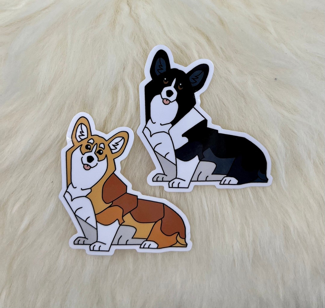 Labratory Corgi Sticker Corgi Vinyl Sticker: Waterproof Dog Decal - Etsy