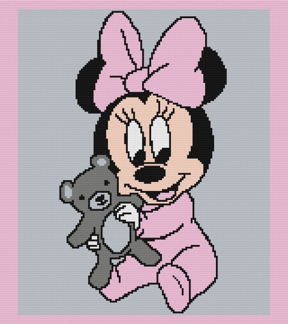 Baby Minnie Mouse Crochet Graph And Written Pattern Etsy