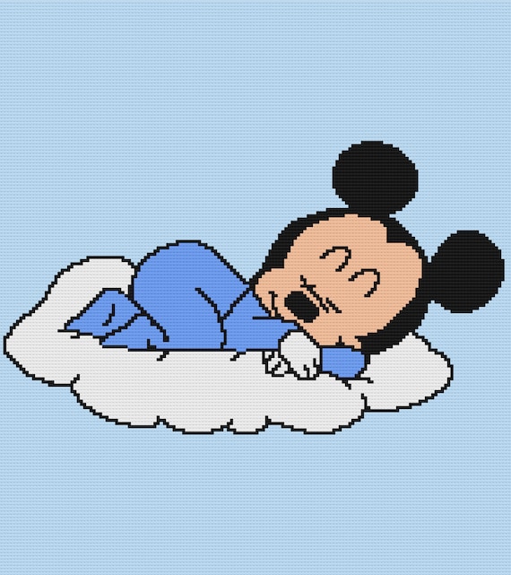 Baby Mickey Mouse Crochet Graph And Written Pattern Etsy