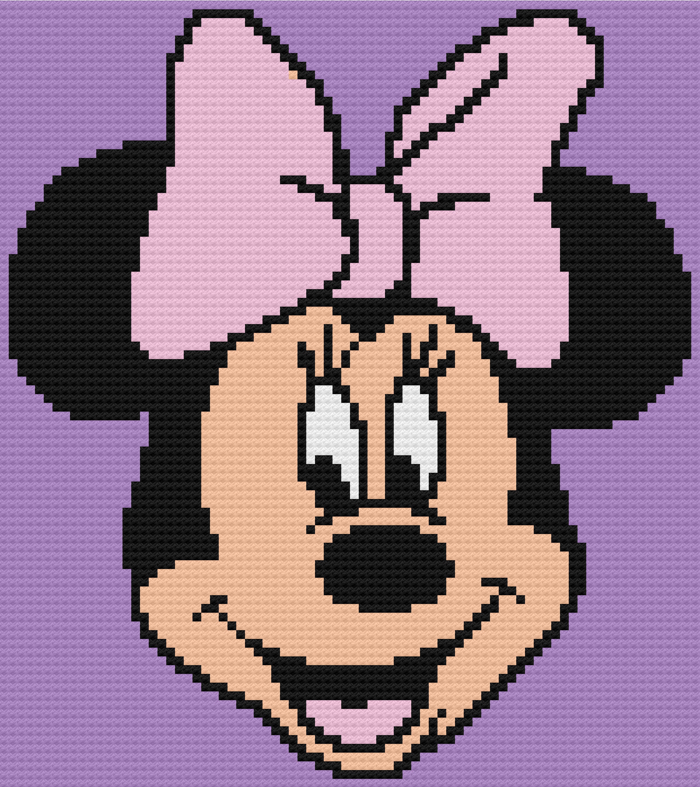 Minnie Mouse C2C Crochet Graph and Written Pattern - Etsy