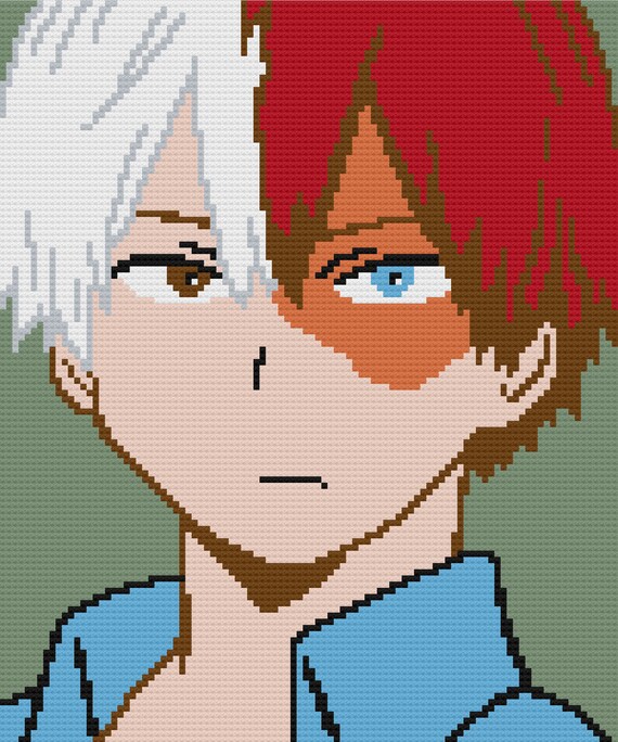 Todoroki C2c Crochet Graph And Written Pattern Etsy