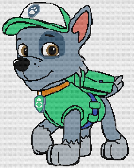 Paw Patrol Rocky Crochet Graph and 