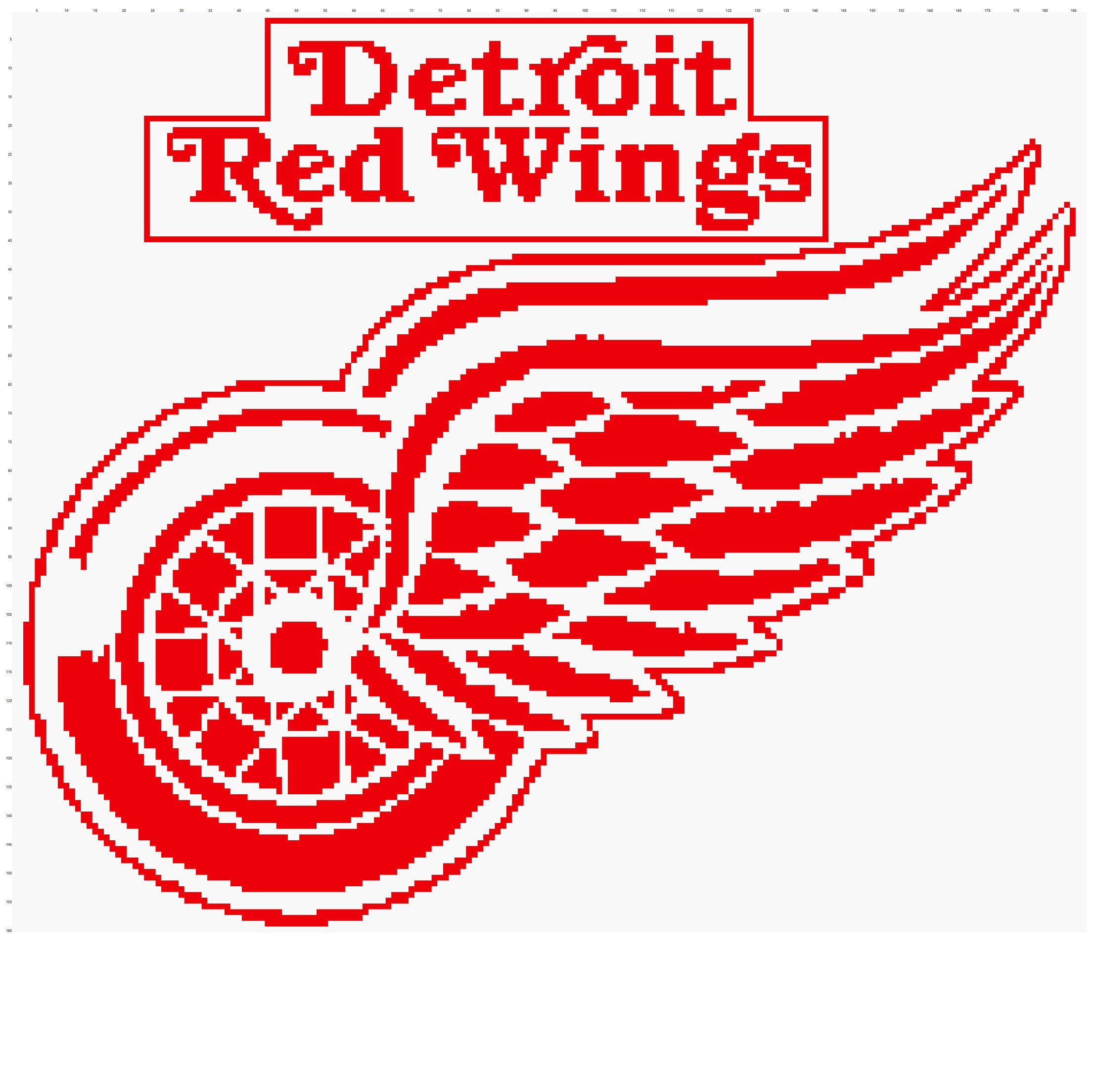 Detroit Red Wings crochet graph and written pattern | Etsy