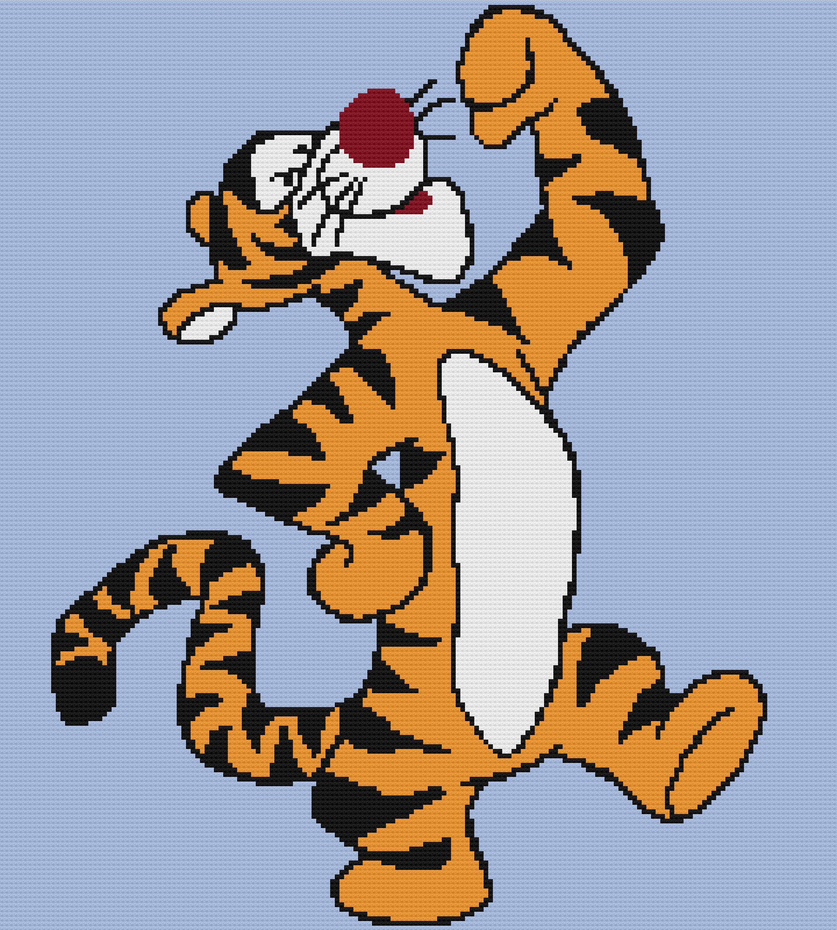 Tigger Crochet Graph and Written Pattern | Etsy