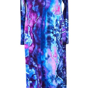 Ladies XXL Tie Dye Dress, Long Sleeve, Maxi, Geode Design, Purple, Blue,  Pink - Etsy