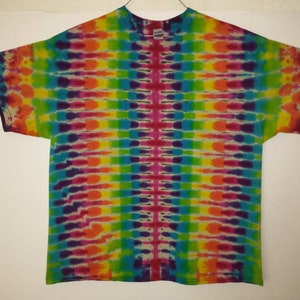 2XL Tie Dye Shirt, Rainbow DNA, Reverse Dyed