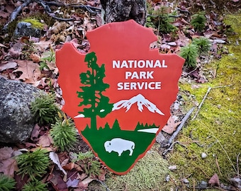 FREE SHIPPING, Replica National Park Service Arrow Wooden Sign, Mountain, Trees, Buffalo, USA Park Sign, Nature Decor, Gift for Hikers