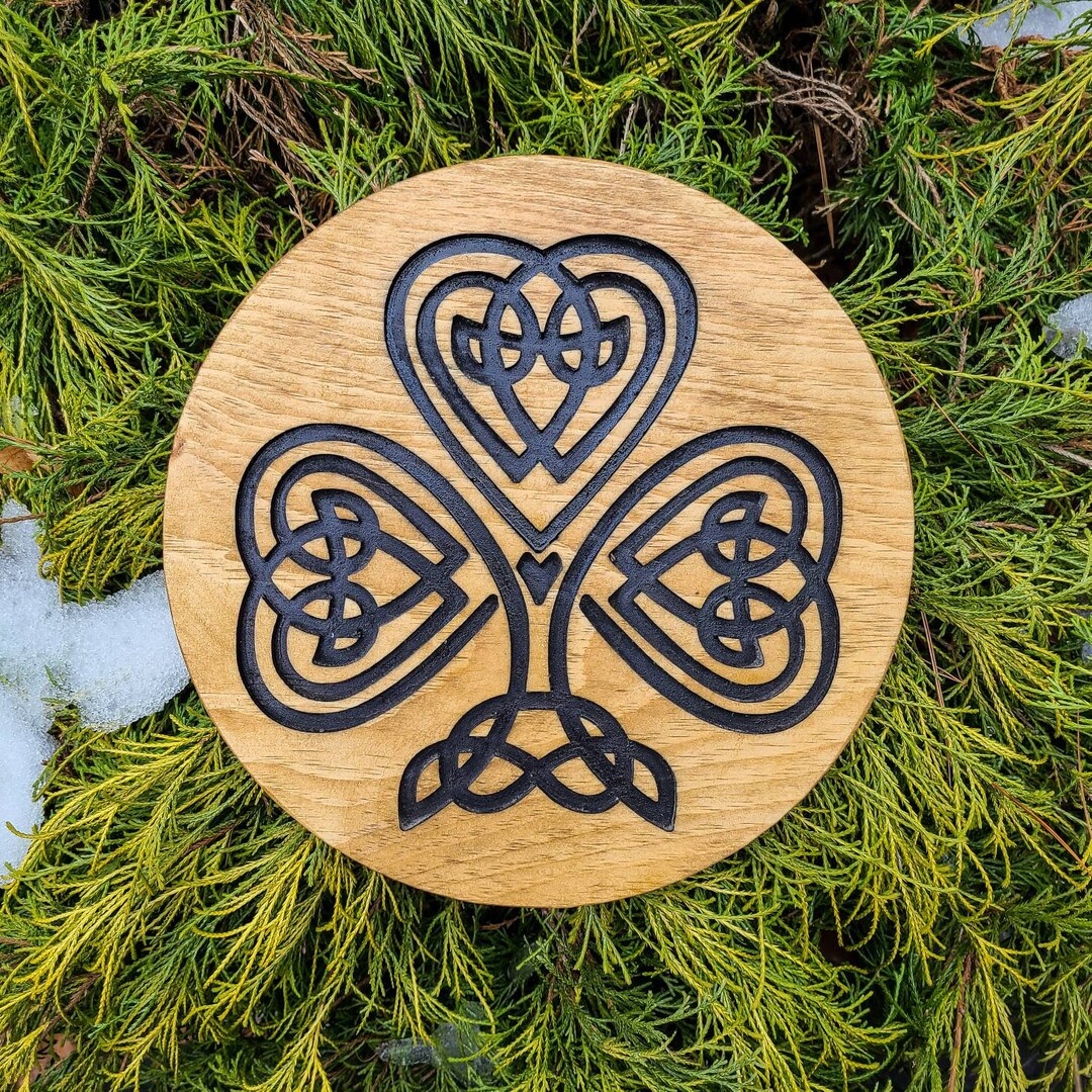 Carved Shamrock 11 Wood Wall Art Decor, Irish Wall Art, St. Patrick's