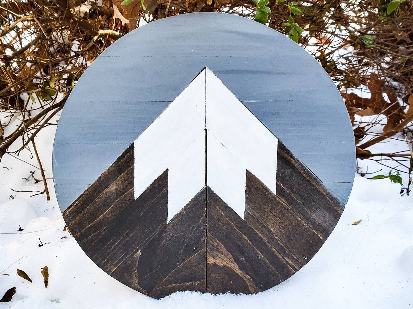 Geometric Rustic Mountain Wall Art