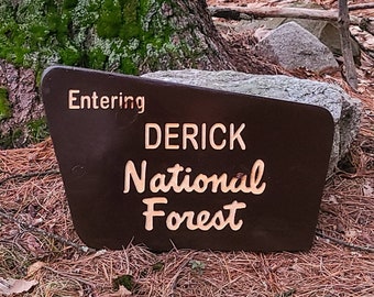 18" Custom Text Carved Replica White Mountain National Forest Sign | New Hampshire Art | Wooden Sign |  Nature Decor