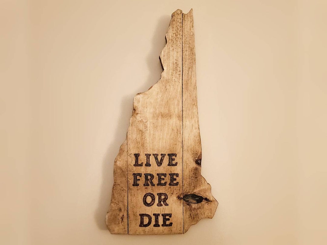 Engraved New Hampshire State Motto Wall Art Nature Decor Cabin Decor engraved-new-hampshire-state-motto-wall-art-nature-decor-cabin-decor