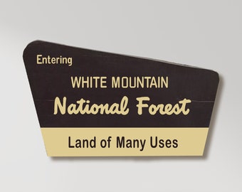 10" Hand Painted White Mountain National Forest Sign | New Hampshire Art | Wooden Sign | Nature Decor | Gift for Hikers