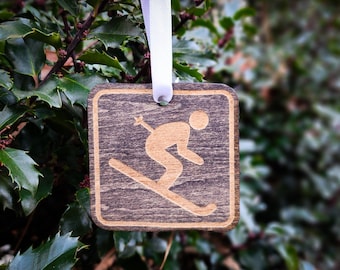 Ski Ornament | Gift Tag | Christmas Ornament | Gift | Winter Sports