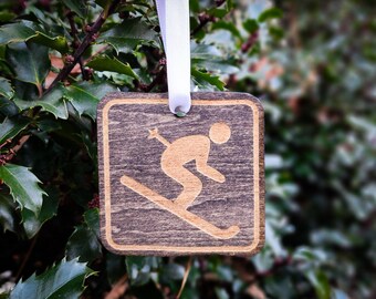 Ski Ornament | Gift Tag | Christmas Ornament | Gift | Winter Sports