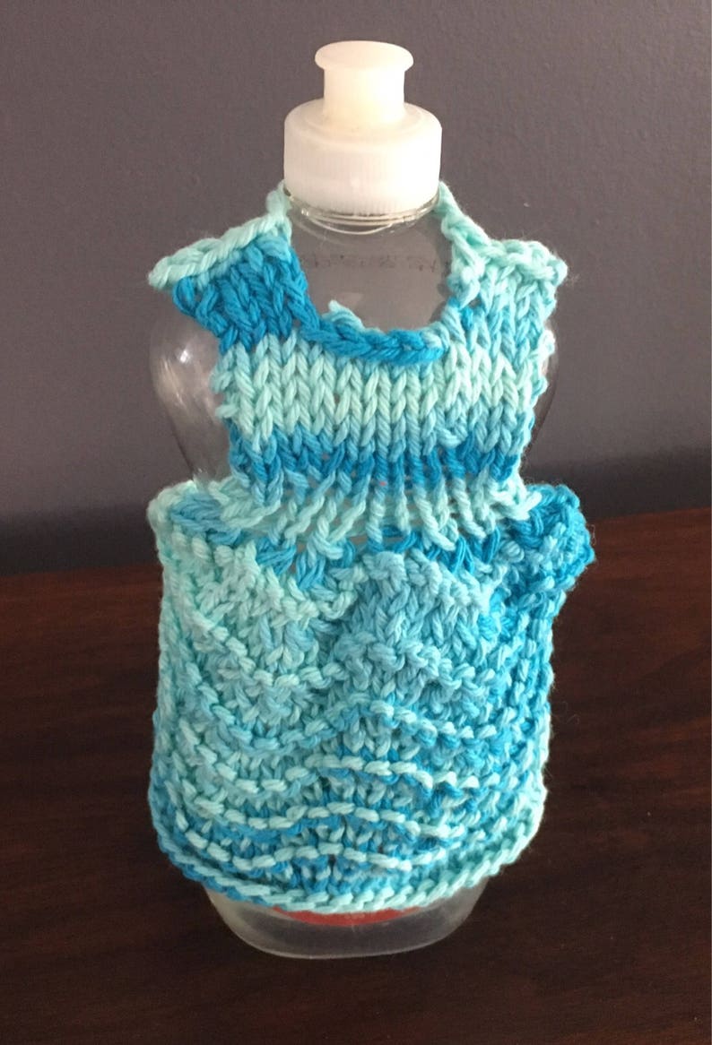 Knitted Dish Soap Dress Knitted Dishcloth Dishcloth Dresses Etsy