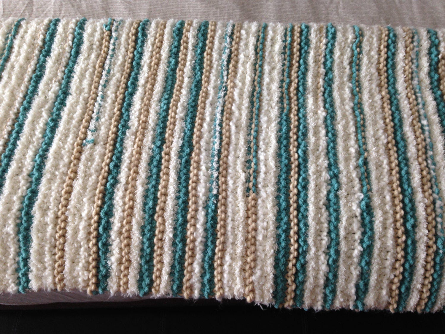 Queen Size Blanket Hand Knit Throw Bed Blanket Multi Colour Etsy