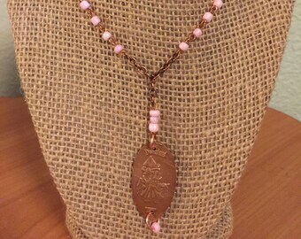 Minnie Mouse Pressed Penny Disneyland Necklace